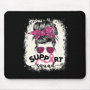 Unterstützung von Squad Messy Bun Breast Cancer Aw Mousepad