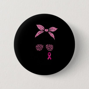 Unterstützung von Squad Messy Bun Leopard Pink Bru Button