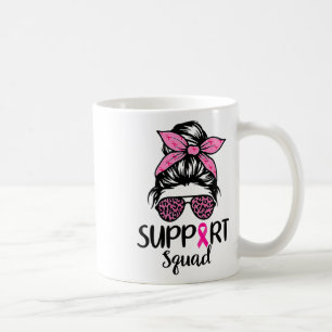 Unterstützung von Squad Messy Bun Leopard Pink Bru Kaffeetasse