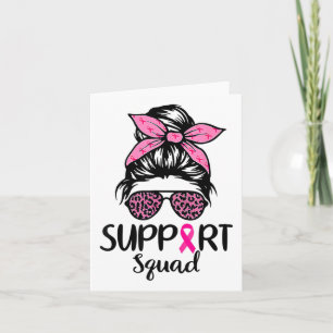 Unterstützung von Squad Messy Bun Leopard Pink Bru Karte