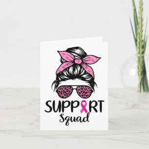 Unterstützung von Squad Messy Bun Leopard Pink Bru Karte