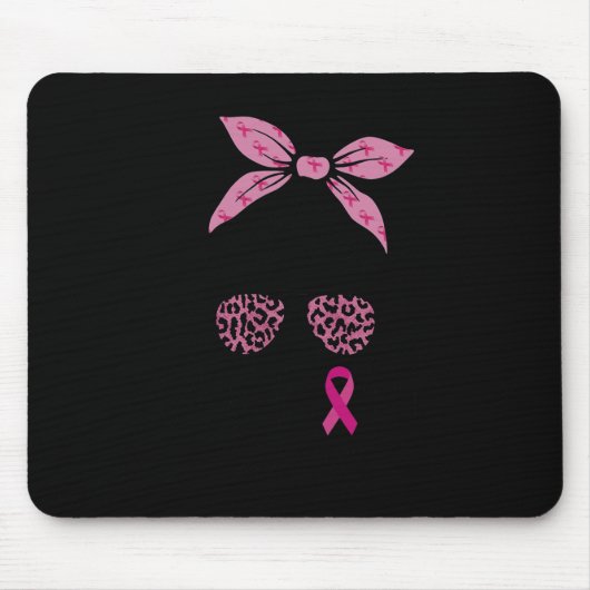 Unterstützung von Squad Messy Bun Leopard Pink Bru Mousepad (Vorne)