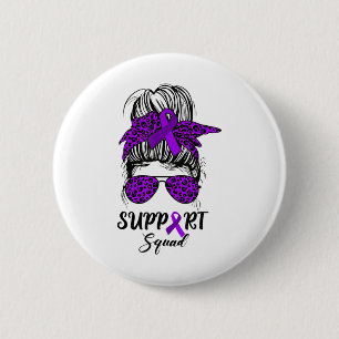 Unterstützung von Squad Messy Bun Lila Warrior Hei Button