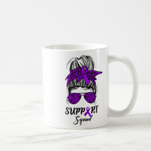 Unterstützung von Squad Messy Bun Lila Warrior Hei Kaffeetasse