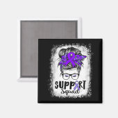 Unterstützung von Squad Messy Bun Lila Warriorepil Magnet (Vorderseite/Rückseite)