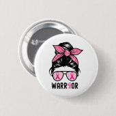 Unterstützung von Squad Messy Bun Pink Krieger Bru Button (Vorne & Hinten)