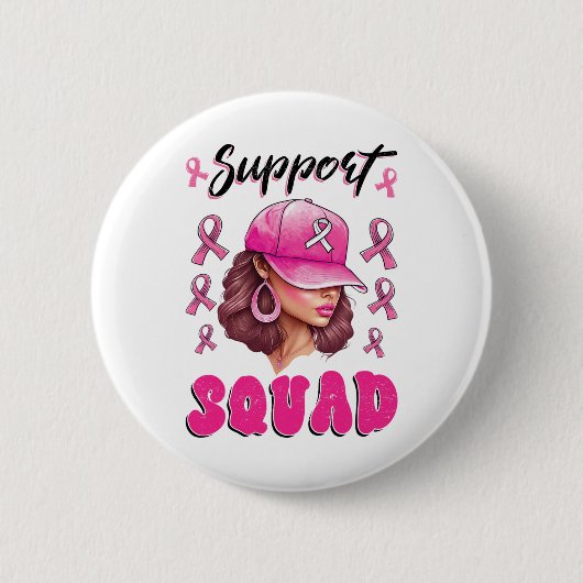Unterstützung von Squad Messy Bun Pink Krieger Bru Button (Vorderseite)