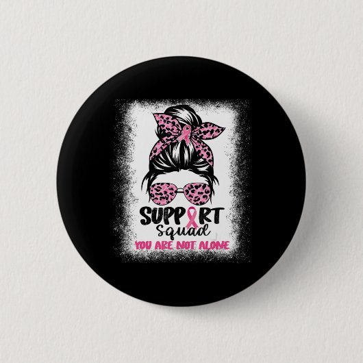 Unterstützung von Squad Messy Bun Pink Krieger Bru Button (Vorderseite)