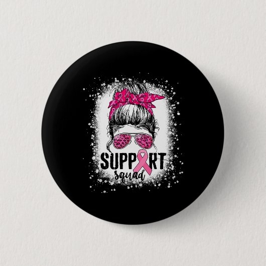 Unterstützung von Squad Messy Bun Pink Krieger Bru Button (Vorderseite)