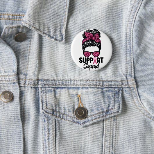Unterstützung von Squad Messy Bun Pink Krieger Bru Button (Beispiel)