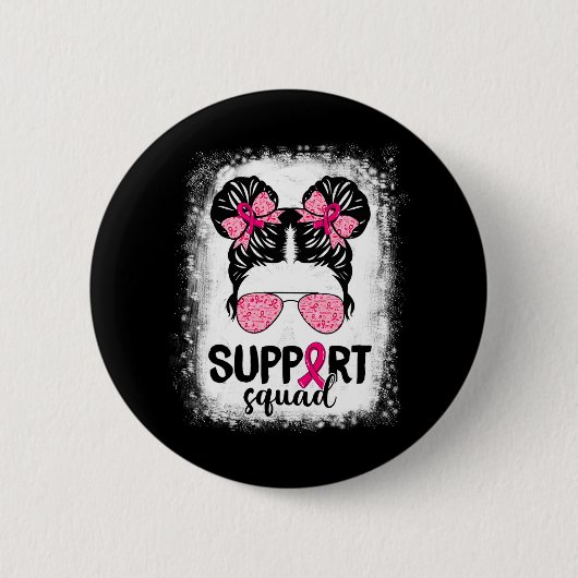 Unterstützung von Squad Messy Bun Pink Krieger Bru Button (Vorderseite)