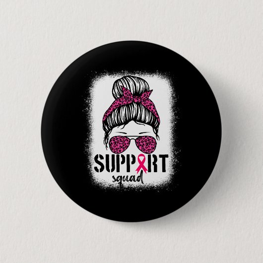 Unterstützung von Squad Messy Bun Pink Krieger Bru Button (Vorderseite)