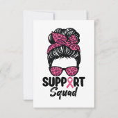 Unterstützung von Squad Messy Bun Pink Krieger Bru Dankeskarte (Vorderseite)