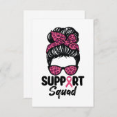 Unterstützung von Squad Messy Bun Pink Krieger Bru Dankeskarte (Vorne/Hinten)