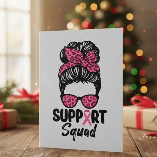 Unterstützung von Squad Messy Bun Pink Krieger Bru Dankeskarte