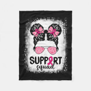 Unterstützung von Squad Messy Bun Pink Krieger Bru Fleecedecke