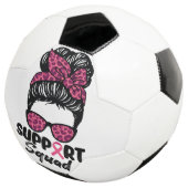 Unterstützung von Squad Messy Bun Pink Krieger Bru Fußball (Dreiviertel)