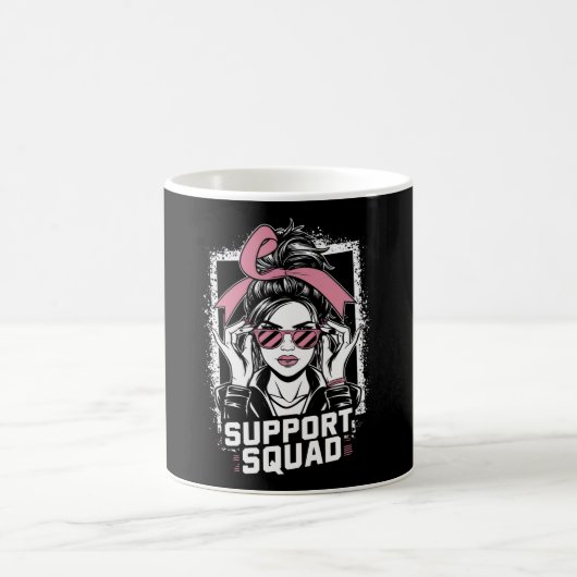 Unterstützung von Squad Messy Bun Pink Krieger Bru Kaffeetasse (Mittel)