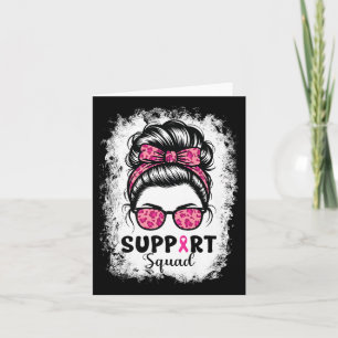 Unterstützung von Squad Messy Bun Pink Krieger Bru Karte
