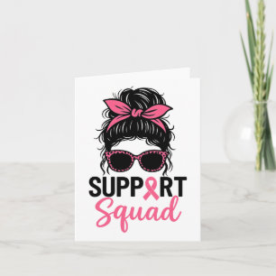 Unterstützung von Squad Messy Bun Pink Krieger Bru Karte