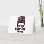 Unterstützung von Squad Messy Bun Pink Krieger Bru Karte (Vorderseite)