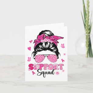 Unterstützung von Squad Messy Bun Pink Krieger Bru Karte