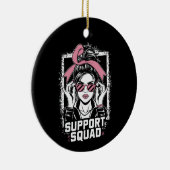 Unterstützung von Squad Messy Bun Pink Krieger Bru Keramik Ornament (Rechts)