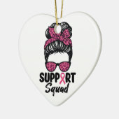 Unterstützung von Squad Messy Bun Pink Krieger Bru Keramik Ornament (Links)