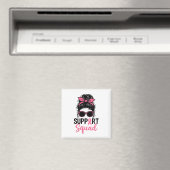 Unterstützung von Squad Messy Bun Pink Krieger Bru Magnet (In Situ (Geschirrspüler))
