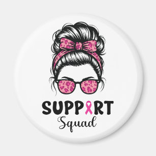 Unterstützung von Squad Messy Bun Pink Krieger Bru Magnet