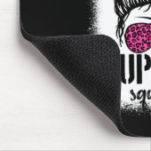 Unterstützung von Squad Messy Bun Pink Krieger Bru Mousepad (Ecke)
