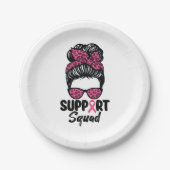 Unterstützung von Squad Messy Bun Pink Krieger Bru Pappteller (Vorderseite)