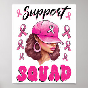 Unterstützung von Squad Messy Bun Pink Krieger Bru Poster