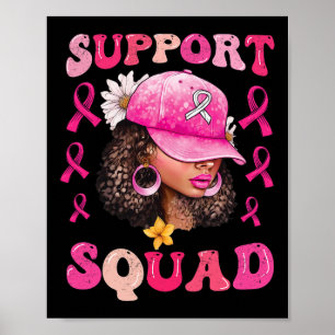 Unterstützung von Squad Messy Bun Pink Krieger Bru Poster