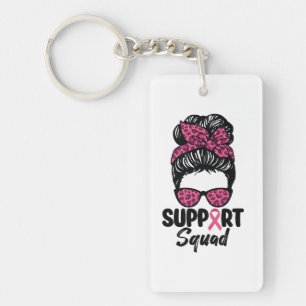 Unterstützung von Squad Messy Bun Pink Krieger Bru Schlüsselanhänger