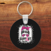 Unterstützung von Squad Messy Bun Pink Krieger Bru Schlüsselanhänger (Vorderseite)