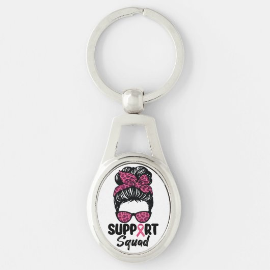 Unterstützung von Squad Messy Bun Pink Krieger Bru Schlüsselanhänger (Vorderseite)