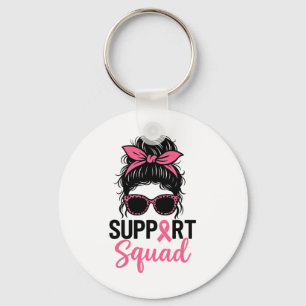 Unterstützung von Squad Messy Bun Pink Krieger Bru Schlüsselanhänger