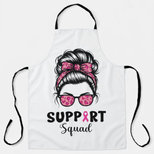 Unterstützung von Squad Messy Bun Pink Krieger Bru Schürze
