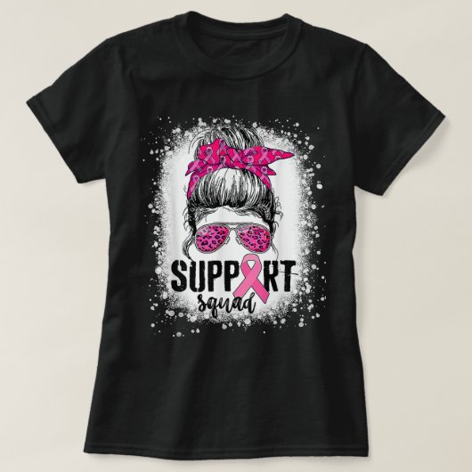 Unterstützung von Squad Messy Bun Pink Krieger Bru T-Shirt (Design vorne)