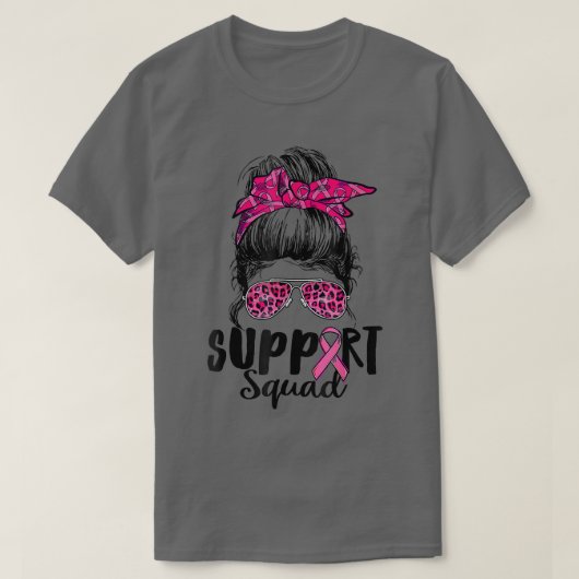 Unterstützung von Squad Messy Bun Pink Krieger Bru T-Shirt (Design vorne)