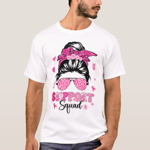 Unterstützung von Squad Messy Bun Pink Krieger Bru T-Shirt