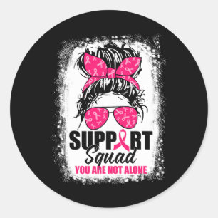 Unterstützung von Squad Messy Bun Warrior Breast C Runder Aufkleber