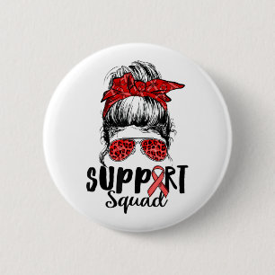 Unterstützung von Squad Messy Bun Warrior Herzerkr Button