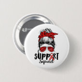 Unterstützung von Squad Messy Bun Warrior Herzerkr Button (Vorne & Hinten)