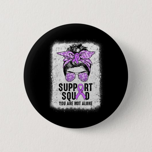 Unterstützung von Squad Messy Bun Warrior Lila Epi Button (Vorderseite)