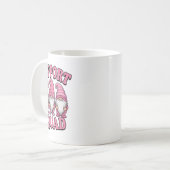 Unterstützung von Squad Niedlich rosa Gnome Brustk Kaffeetasse (Vorderseite Links)