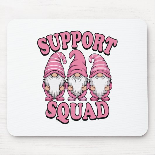 Unterstützung von Squad Niedlich rosa Gnome Brustk Mousepad (Vorne)