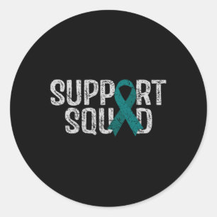 Unterstützung von Squad Ovarian Cancer Awareness C Runder Aufkleber