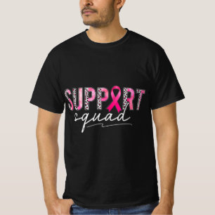Unterstützung von Squad Pink Leopard Ribbon Breast T-Shirt